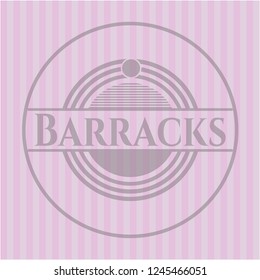 Barracks badge with pink background