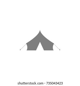 Barracks, military tent icon on white background