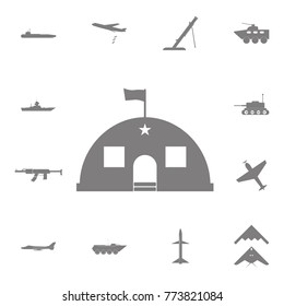 Barracks, military tent icon. Set of military elements icon. Quality graphic design collection army icons for websites, web design, mobile app on white background