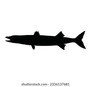 Barracuda Black Silhouette Vector Desain