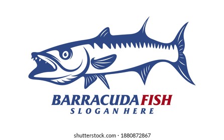 Barracuda fish design vector illustration, Creative Barracuda fish logo design concepts template, icon symbol