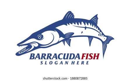 Barracuda-Fischdesign, Vektorgrafik, Creative Barracuda-Fisch-Logo-Design-Vorlage, Symbol