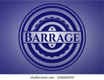 Barrage badge with jean texture