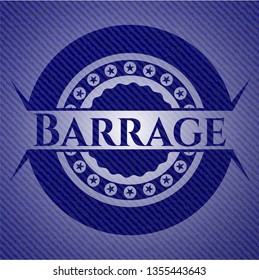Barrage with jean texture