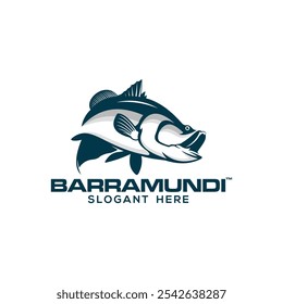 BARRAMUNDI FISH VETOR PARA EMPRESA DE LOGOTIPO DE PESCA