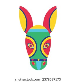 barranquilla carnival burro corcoveon vector isolated