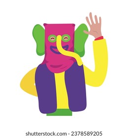 barranquilla carnival marimonda vector isolated