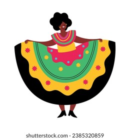 barranquilla carnival negrita puloy vector isolated