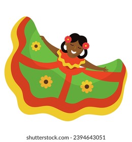 barranquilla carnival negrita puloy vector isolated