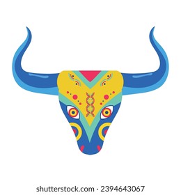 barranquilla carnival toro miura mask vector isolated