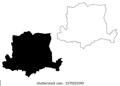 Barranquitas municipality (Commonwealth of Puerto Rico,  Unincorporated territories of the United States) map vector illustration, scribble sketch  map