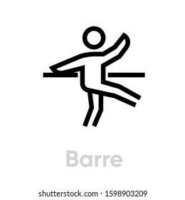 Barre activity icon. Editable stroke