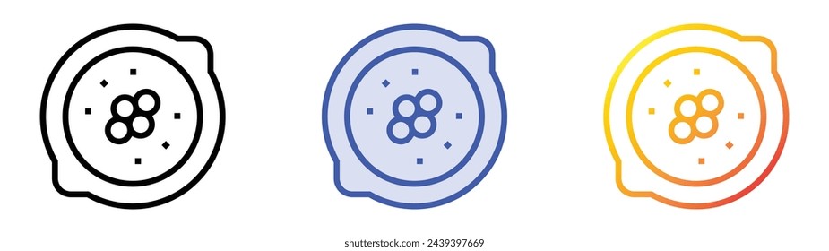 Barreado-Symbol. Lineares, blaues Füllungs- und Verlaufsstil-Design auf weißem Hintergrund