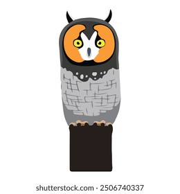 barred owl bird custom vector design 