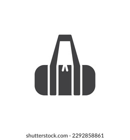 Barrel bag vector icon. filled flat sign for mobile concept and web design. Fitness bag glyph icon. Symbol, logo illustration. Vector graphics