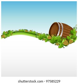 barrel beer background banner hop
