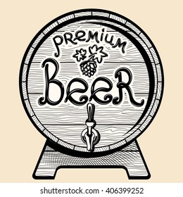 Barrel of beer decorative sign