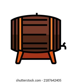 barrel beer drink color icon vector. barrel beer drink sign. isolated symbol illustration