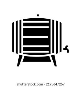 barrel beer drink glyph icon vector. barrel beer drink sign. isolated symbol illustration