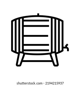 barrel beer drink line icon vector. barrel beer drink sign. isolated contour symbol black illustration