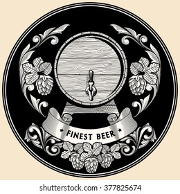 Barrel of beer emblem