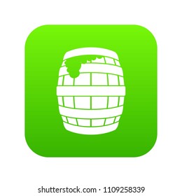 Barrel of beer icon digital green for any design isolated on white vector illustration