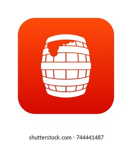 Barrel of beer icon digital red for any design isolated on white vector illustration