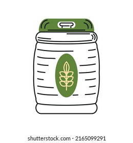 barrel of beer icon isolated flat