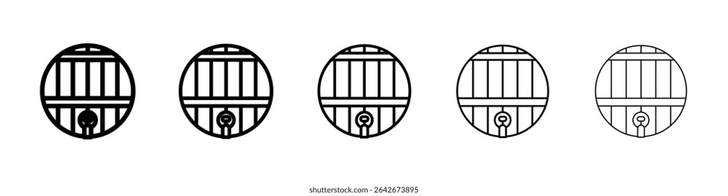 Barrel of beer icon isolated vector on white background set