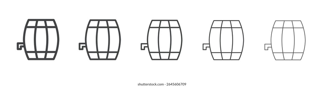 Barrel of beer icon outline ilustration vector symbol