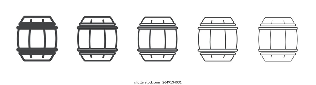 Barrel of beer icon outline ilustration vector symbol