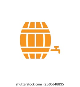 Barrel of beer icon Outline vector for web ui