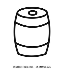 Barrel of beer icon vector line logo art