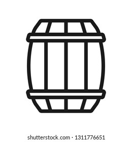barrel of beer side view. minimal thin line web icon. simple vector illustration outline. concept for website or app.