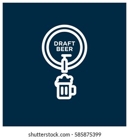 Barrel beer vector icon