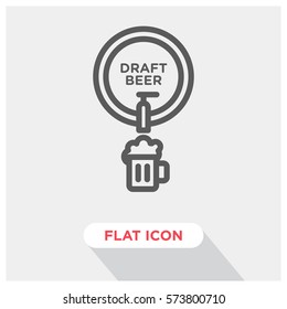 Barrel beer vector icon, draft drink symbol. Modern, simple flat vector illustration for web site or mobile app
