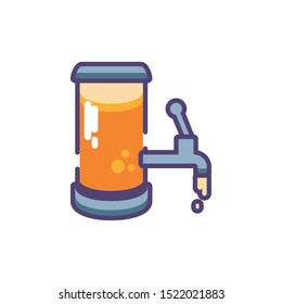 barrel of beer in white background vector illustration design
