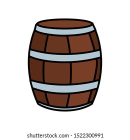 barrel of beer in white background vector illustration design
