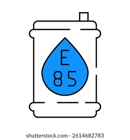 barrel of bio fuel line icon vector. barrel of bio fuel sign. isolated symbol illustration