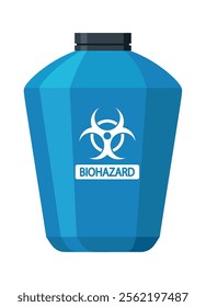 Barrel with biohazard waste substance