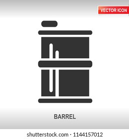 barrel black vector icon on white background