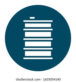 barrel block and flat style icon design, Oil industry Gas energy fuel technology power industrial production and petroleum theme Vector illustration