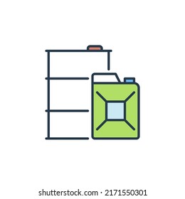Barrel with Canister vector concept colored icon or symbol