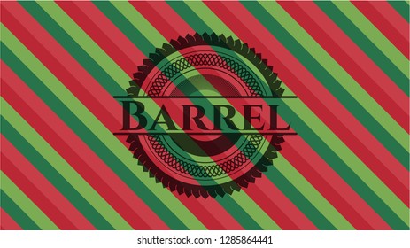 Barrel christmas badge background.