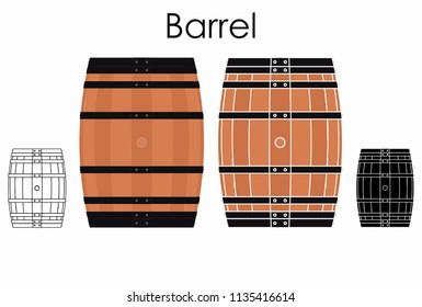 Barrel colored and outline