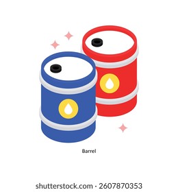 Barrel Concept isometric Style Illustrations. Eps 10 File