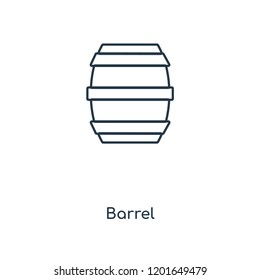 Barrel concept line icon. Linear Barrel concept outline symbol design. This simple element illustration can be used for web and mobile UI/UX.