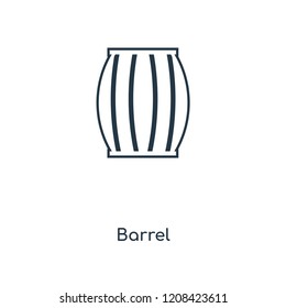 Barrel concept line icon. Linear Barrel concept outline symbol design. This simple element illustration can be used for web and mobile UI/UX.