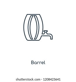 Barrel concept line icon. Linear Barrel concept outline symbol design. This simple element illustration can be used for web and mobile UI/UX.