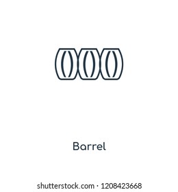 Barrel concept line icon. Linear Barrel concept outline symbol design. This simple element illustration can be used for web and mobile UI/UX.